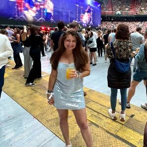 Abercrombie Sequin Skirt Set—Light Blue